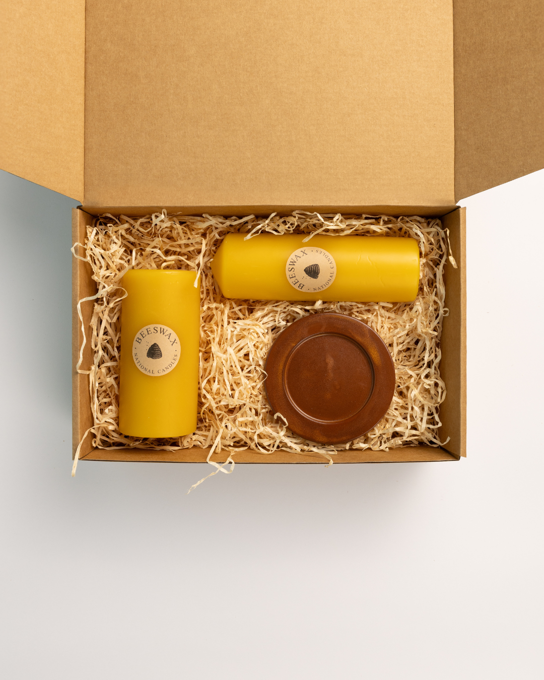 Beeswax Pillar & Plate Gift Pack